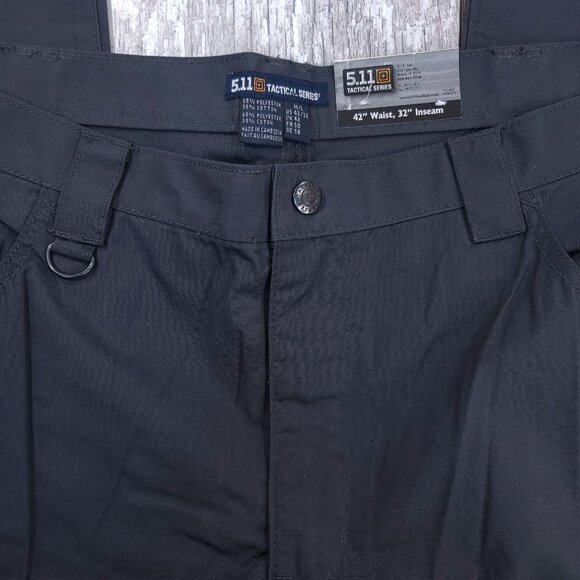 5.11 Tactical Mens 42x32 Gray Taclite Ripstop Jean Cut Mid Rise Straight Leg - Picture 6 of 9